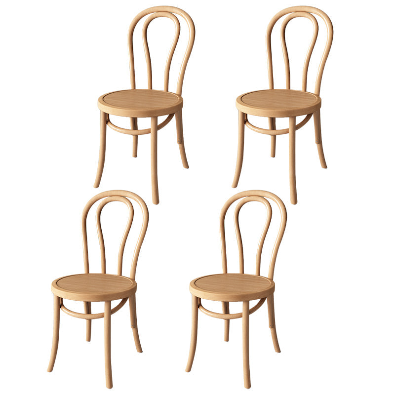 Modern Kitchen Windsor Back Dining Side Chair Solid Wood Dining Side Chair Natural Wood Set of 4 Clearhalo ' kitchen&dining_furn' 'Dining Chairs' 'Dining Tables & Seating' 'dining_chair' 'Furniture' 'furniture_dining_chair' 'Kitchen & Dining Furniture' 'kitchen' 3522330