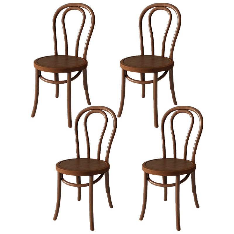 Modern Kitchen Windsor Back Dining Side Chair Solid Wood Dining Side Chair Walnut Wood Set of 4 Clearhalo ' kitchen&dining_furn' 'Dining Chairs' 'Dining Tables & Seating' 'dining_chair' 'Furniture' 'furniture_dining_chair' 'Kitchen & Dining Furniture' 'kitchen' 3522334