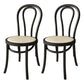 Modern Kitchen Windsor Back Dining Side Chair Solid Wood Dining Side Chair Black Wicker & Rattan Set of 2 Clearhalo ' kitchen&dining_furn' 'Dining Chairs' 'Dining Tables & Seating' 'dining_chair' 'Furniture' 'furniture_dining_chair' 'Kitchen & Dining Furniture' 'kitchen' 3522336
