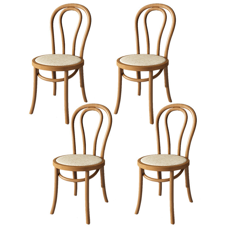 Modern Kitchen Windsor Back Dining Side Chair Solid Wood Dining Side Chair Light Brown Wicker & Rattan Set of 4 Clearhalo ' kitchen&dining_furn' 'Dining Chairs' 'Dining Tables & Seating' 'dining_chair' 'Furniture' 'furniture_dining_chair' 'Kitchen & Dining Furniture' 'kitchen' 3522343