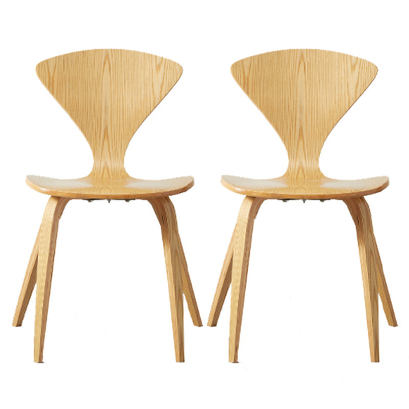 Contemporary Solid Wood Dining Chairs Armless Dining Chairs for Home Use Natural 2 Piece Set Clearhalo ' kitchen&dining_furn' 'Dining Chairs' 'Dining Tables & Seating' 'dining_chair' 'furn' 'furn_dining_chair' 'Furniture' 'furniture_dining_chair' 'Kitchen & Dining Furniture' 'kitchen' 3522349