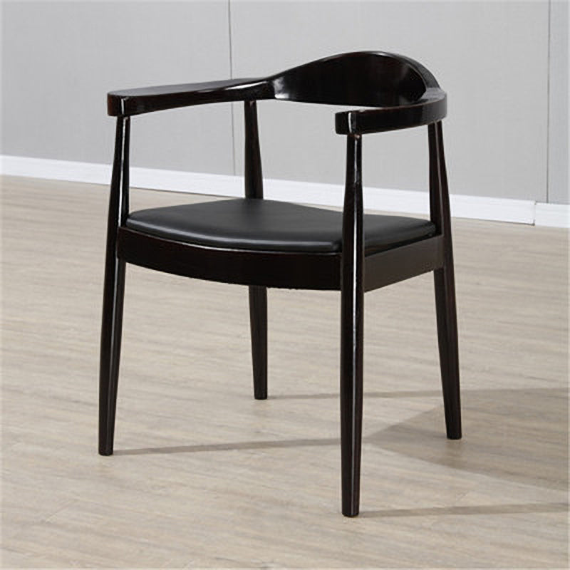 Modern Style Wood Dining Chair Stackable Open Back Dining Side Chair for Home Black 1 Piece Clearhalo ' kitchen&dining_furn' 'Dining Chairs' 'Dining Tables & Seating' 'dining_chair' 'furn' 'furn_dining_chair' 'Furniture' 'furniture_dining_chair' 'Kitchen & Dining Furniture' 'kitchen' 3522442