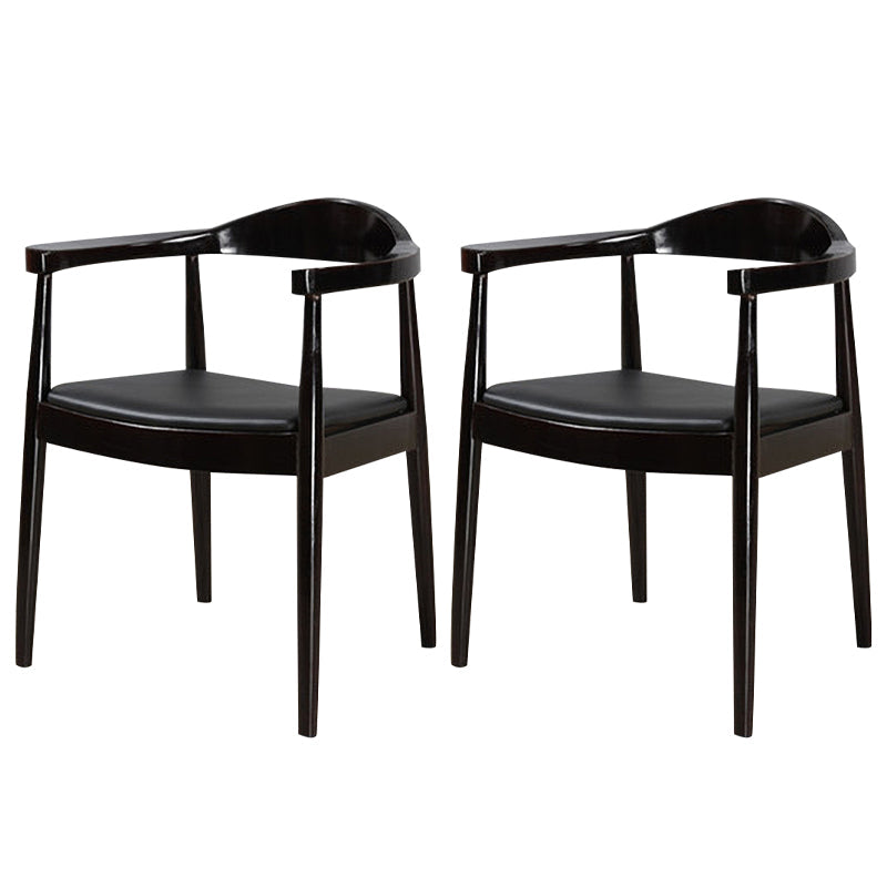 Modern Style Wood Dining Chair Stackable Open Back Dining Side Chair for Home Black 2 Piece Set Clearhalo ' kitchen&dining_furn' 'Dining Chairs' 'Dining Tables & Seating' 'dining_chair' 'furn' 'furn_dining_chair' 'Furniture' 'furniture_dining_chair' 'Kitchen & Dining Furniture' 'kitchen' 3522444