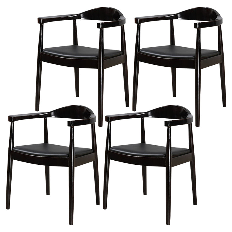 Modern Style Wood Dining Chair Stackable Open Back Dining Side Chair for Home Black 4 Piece Set Clearhalo ' kitchen&dining_furn' 'Dining Chairs' 'Dining Tables & Seating' 'dining_chair' 'furn' 'furn_dining_chair' 'Furniture' 'furniture_dining_chair' 'Kitchen & Dining Furniture' 'kitchen' 3522446