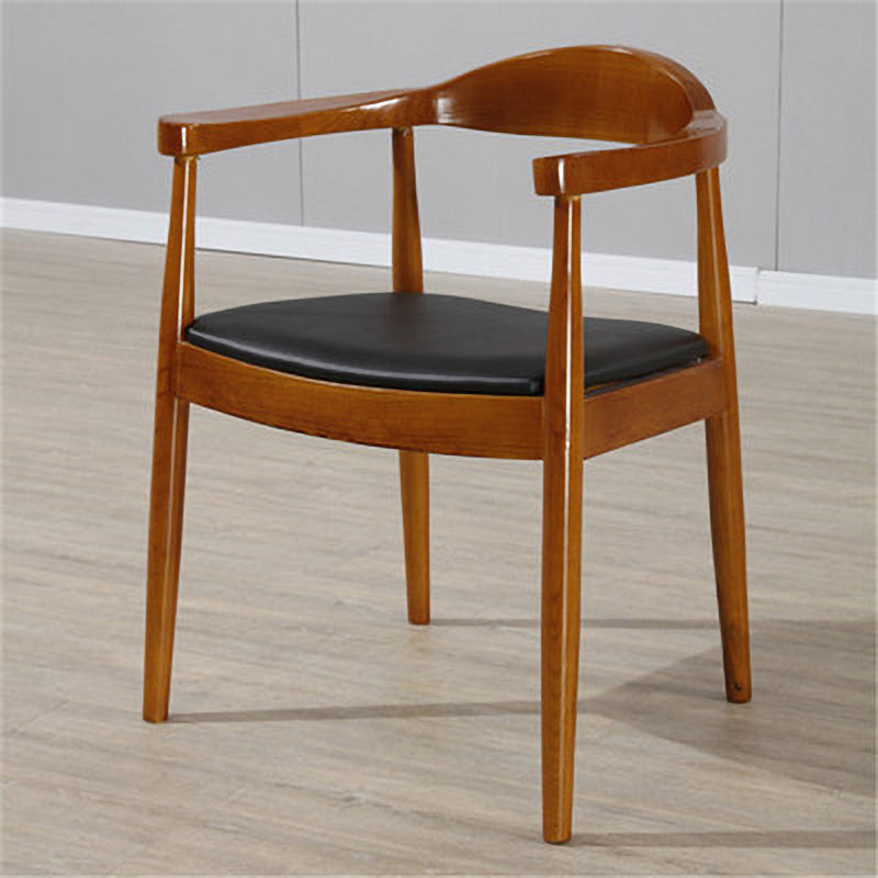Modern Style Wood Dining Chair Stackable Open Back Dining Side Chair for Home Brown 1 Piece Clearhalo ' kitchen&dining_furn' 'Dining Chairs' 'Dining Tables & Seating' 'dining_chair' 'furn' 'furn_dining_chair' 'Furniture' 'furniture_dining_chair' 'Kitchen & Dining Furniture' 'kitchen' 3522448