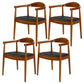 Modern Style Wood Dining Chair Stackable Open Back Dining Side Chair for Home Brown 4 Piece Set Clearhalo ' kitchen&dining_furn' 'Dining Chairs' 'Dining Tables & Seating' 'dining_chair' 'furn' 'furn_dining_chair' 'Furniture' 'furniture_dining_chair' 'Kitchen & Dining Furniture' 'kitchen' 3522452