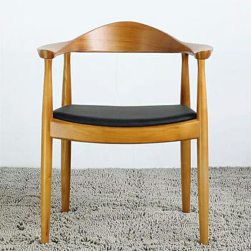 Modern Style Wood Dining Chair Stackable Open Back Dining Side Chair for Home Dark Brown 1 Piece Clearhalo ' kitchen&dining_furn' 'Dining Chairs' 'Dining Tables & Seating' 'dining_chair' 'furn' 'furn_dining_chair' 'Furniture' 'furniture_dining_chair' 'Kitchen & Dining Furniture' 'kitchen' 3522454