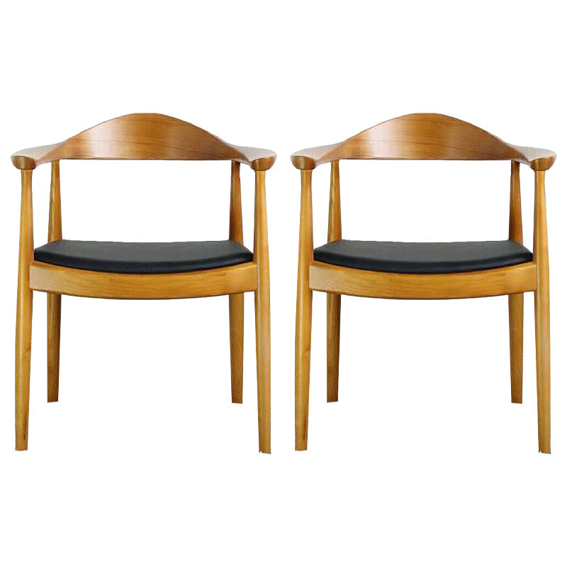 Modern Style Wood Dining Chair Stackable Open Back Dining Side Chair for Home Dark Brown 2 Piece Set Clearhalo ' kitchen&dining_furn' 'Dining Chairs' 'Dining Tables & Seating' 'dining_chair' 'furn' 'furn_dining_chair' 'Furniture' 'furniture_dining_chair' 'Kitchen & Dining Furniture' 'kitchen' 3522455