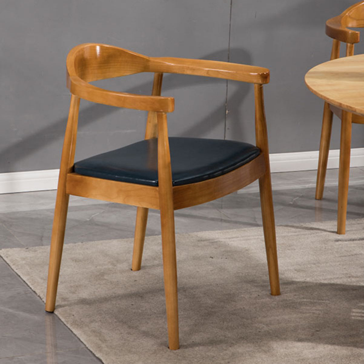 Modern Style Wood Dining Chair Stackable Open Back Dining Side Chair for Home Clearhalo ' kitchen&dining_furn' 'Dining Chairs' 'Dining Tables & Seating' 'dining_chair' 'furn' 'furn_dining_chair' 'Furniture' 'furniture_dining_chair' 'Kitchen & Dining Furniture' 'kitchen' 3522461