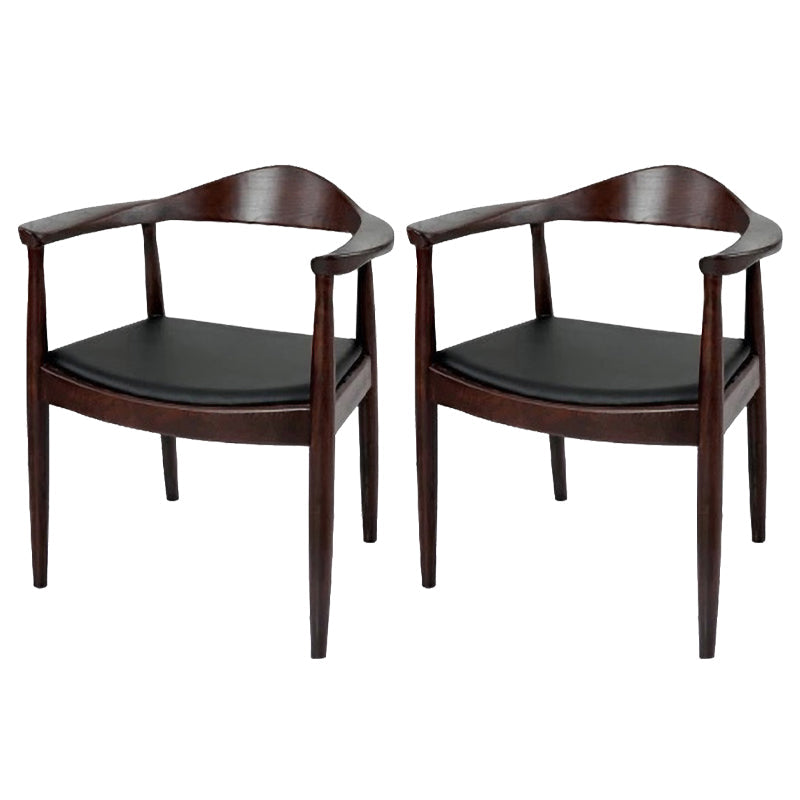 Modern Style Wood Dining Chair Stackable Open Back Dining Side Chair for Home Black-Wood 2 Piece Set Clearhalo ' kitchen&dining_furn' 'Dining Chairs' 'Dining Tables & Seating' 'dining_chair' 'furn' 'furn_dining_chair' 'Furniture' 'furniture_dining_chair' 'Kitchen & Dining Furniture' 'kitchen' 3522462