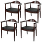 Modern Style Wood Dining Chair Stackable Open Back Dining Side Chair for Home Black-Wood 4 Piece Set Clearhalo ' kitchen&dining_furn' 'Dining Chairs' 'Dining Tables & Seating' 'dining_chair' 'furn' 'furn_dining_chair' 'Furniture' 'furniture_dining_chair' 'Kitchen & Dining Furniture' 'kitchen' 3522463