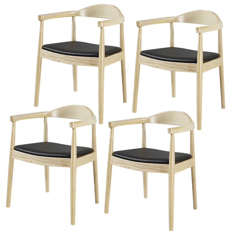 Modern Style Wood Dining Chair Stackable Open Back Dining Side Chair for Home Natural 4 Piece Set Clearhalo ' kitchen&dining_furn' 'Dining Chairs' 'Dining Tables & Seating' 'dining_chair' 'furn' 'furn_dining_chair' 'Furniture' 'furniture_dining_chair' 'Kitchen & Dining Furniture' 'kitchen' 3522469