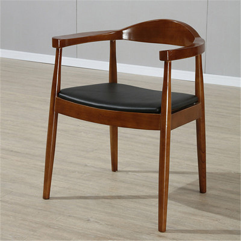 Modern Style Wood Dining Chair Stackable Open Back Dining Side Chair for Home Walnut 1 Piece Clearhalo ' kitchen&dining_furn' 'Dining Chairs' 'Dining Tables & Seating' 'dining_chair' 'furn' 'furn_dining_chair' 'Furniture' 'furniture_dining_chair' 'Kitchen & Dining Furniture' 'kitchen' 3522470