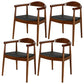 Modern Style Wood Dining Chair Stackable Open Back Dining Side Chair for Home Walnut 4 Piece Set Clearhalo ' kitchen&dining_furn' 'Dining Chairs' 'Dining Tables & Seating' 'dining_chair' 'furn' 'furn_dining_chair' 'Furniture' 'furniture_dining_chair' 'Kitchen & Dining Furniture' 'kitchen' 3522472