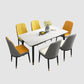 Modern Sintered Stone Table Set of 5/7 with Rectangle Table Dining Set with PU Leather Chairs Clearhalo 'Dining Room Sets' 'Dining Tables & Seating' 'dining_room_set' 'furn' 'furn_dining_room_set' 'Furniture' 'furniture_dining_room_set' 'Kitchen & Dining Furniture' 'kitchen&dining_furn' 'kitchen' 3522489