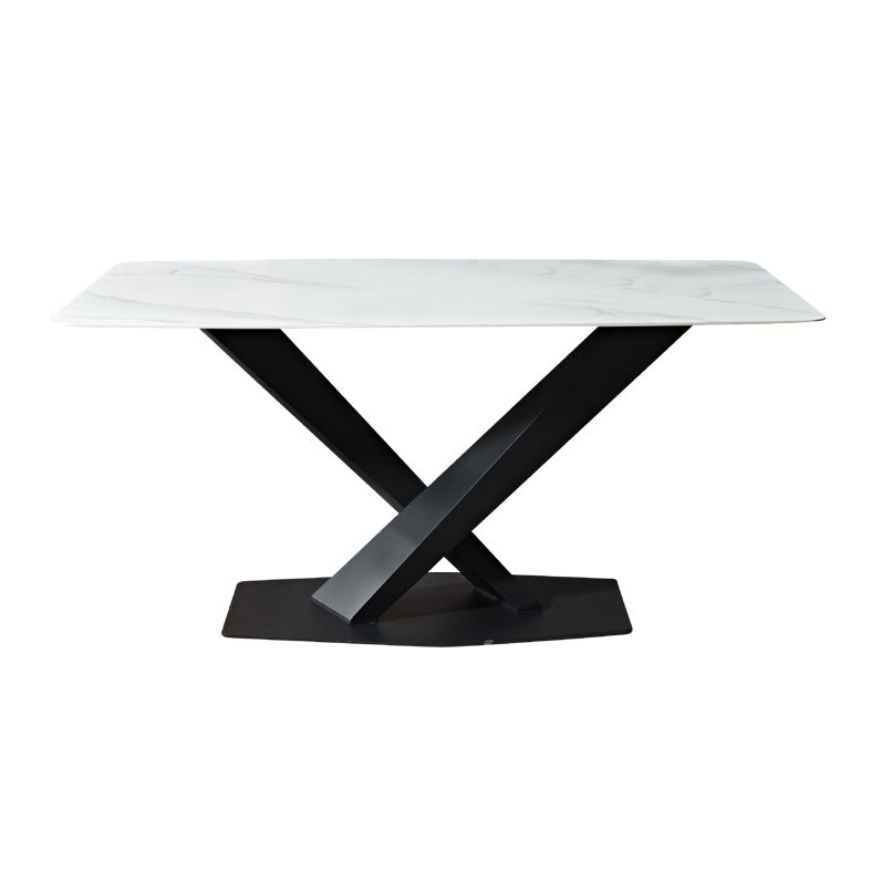 Dining Room Sets Contemporary with Sintered Stone Dining Table and Cushion Chairs Clearhalo 'Dining Room Sets' 'Dining Tables & Seating' 'dining_room_set' 'furn' 'furn_dining_room_set' 'Furniture' 'furniture_dining_room_set' 'Kitchen & Dining Furniture' 'kitchen&dining_furn' 'kitchen' 3522505