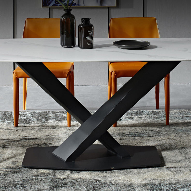 Dining Room Sets Contemporary with Sintered Stone Dining Table and Cushion Chairs Clearhalo 'Dining Room Sets' 'Dining Tables & Seating' 'dining_room_set' 'furn' 'furn_dining_room_set' 'Furniture' 'furniture_dining_room_set' 'Kitchen & Dining Furniture' 'kitchen&dining_furn' 'kitchen' 3522506