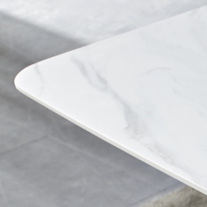 Dining Room Sets Contemporary with Sintered Stone Dining Table and Cushion Chairs Clearhalo 'Dining Room Sets' 'Dining Tables & Seating' 'dining_room_set' 'furn' 'furn_dining_room_set' 'Furniture' 'furniture_dining_room_set' 'Kitchen & Dining Furniture' 'kitchen&dining_furn' 'kitchen' 3522507