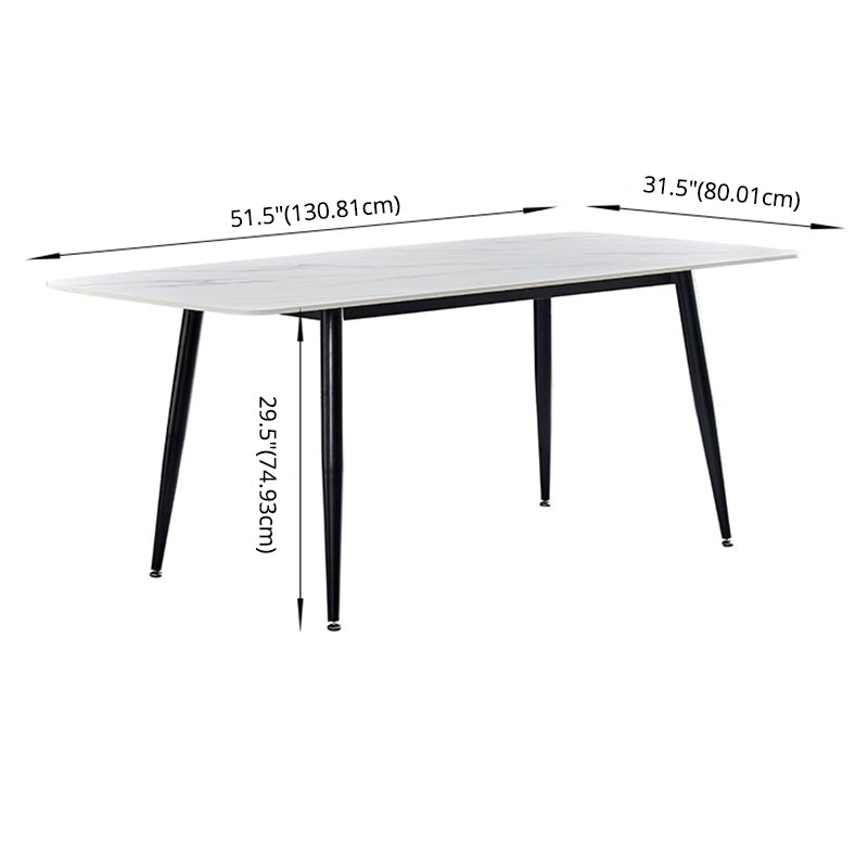 Dining Room Set Modern with Sintered Stone Dining Table and Padded Chairs Clearhalo 'Dining Room Sets' 'Dining Tables & Seating' 'dining_room_set' 'furn' 'furn_dining_room_set' 'Furniture' 'furniture_dining_room_set' 'Kitchen & Dining Furniture' 'kitchen&dining_furn' 'kitchen' 3522523