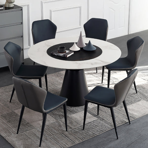 Modern Style Round Shape Dining Set Sintered Stone Top Dining Table Furniture for Restaurant Clearhalo 'Dining Room Sets' 'Dining Tables & Seating' 'dining_room_set' 'furn' 'furn_dining_room_set' 'Furniture' 'furniture_dining_room_set' 'Kitchen & Dining Furniture' 'kitchen&dining_furn' 'kitchen' 3522526