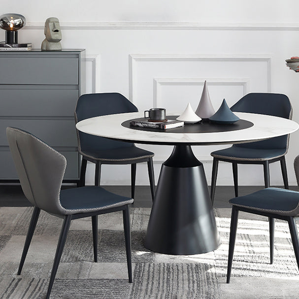 Modern Style Round Shape Dining Set Sintered Stone Top Dining Table Furniture for Restaurant 5 Piece Set Clearhalo 'Dining Room Sets' 'Dining Tables & Seating' 'dining_room_set' 'furn' 'furn_dining_room_set' 'Furniture' 'furniture_dining_room_set' 'Kitchen & Dining Furniture' 'kitchen&dining_furn' 'kitchen' 3522527