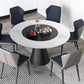 Modern Style Round Shape Dining Set Sintered Stone Top Dining Table Furniture for Restaurant Clearhalo 'Dining Room Sets' 'Dining Tables & Seating' 'dining_room_set' 'furn' 'furn_dining_room_set' 'Furniture' 'furniture_dining_room_set' 'Kitchen & Dining Furniture' 'kitchen&dining_furn' 'kitchen' 3522528