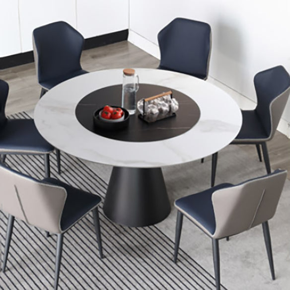 Modern Style Round Shape Dining Set Sintered Stone Top Dining Table Furniture for Restaurant Clearhalo 'Dining Room Sets' 'Dining Tables & Seating' 'dining_room_set' 'furn' 'furn_dining_room_set' 'Furniture' 'furniture_dining_room_set' 'Kitchen & Dining Furniture' 'kitchen&dining_furn' 'kitchen' 3522528