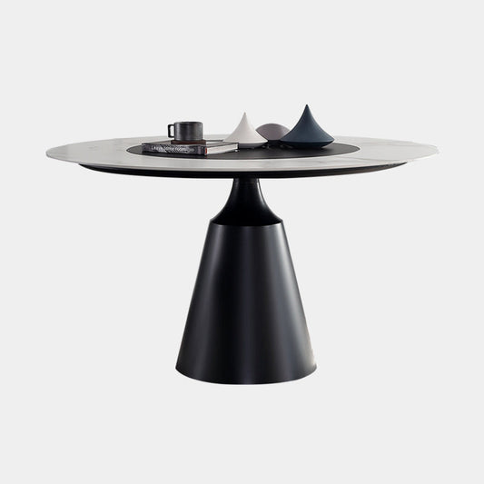 Modern Style Round Shape Dining Set Sintered Stone Top Dining Table Furniture for Restaurant Clearhalo 'Dining Room Sets' 'Dining Tables & Seating' 'dining_room_set' 'furn' 'furn_dining_room_set' 'Furniture' 'furniture_dining_room_set' 'Kitchen & Dining Furniture' 'kitchen&dining_furn' 'kitchen' 3522530