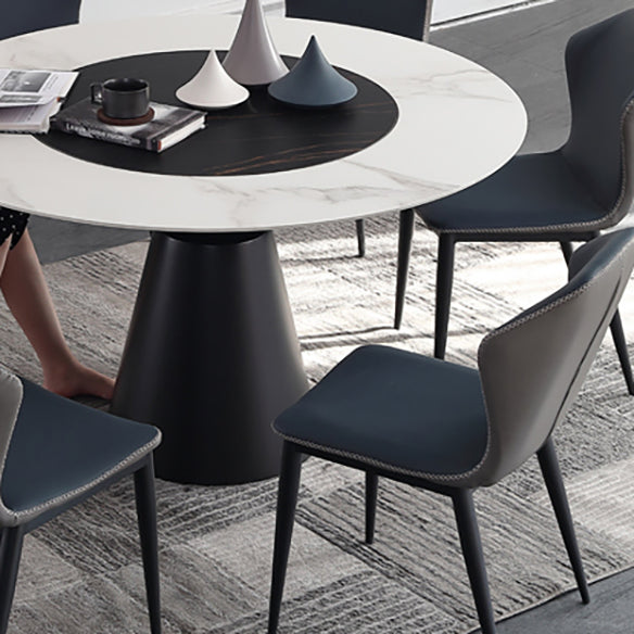 Modern Style Round Shape Dining Set Sintered Stone Top Dining Table Furniture for Restaurant Clearhalo 'Dining Room Sets' 'Dining Tables & Seating' 'dining_room_set' 'furn' 'furn_dining_room_set' 'Furniture' 'furniture_dining_room_set' 'Kitchen & Dining Furniture' 'kitchen&dining_furn' 'kitchen' 3522534