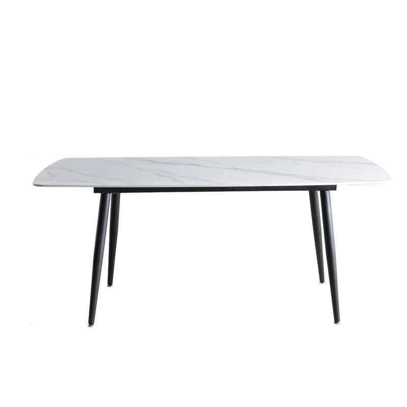 Contemporary Table Set with Sintered Stone Table and Upholstered Chairs Clearhalo 'Dining Room Sets' 'Dining Tables & Seating' 'dining_room_set' 'furn' 'furn_dining_room_set' 'Furniture' 'furniture_dining_room_set' 'Kitchen & Dining Furniture' 'kitchen&dining_furn' 'kitchen' 3522541