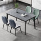 Modern Sintered Stone Table Set of 5/7 with Rectangle Table Dining Set with PU Leather Chairs Clearhalo 'Dining Room Sets' 'Dining Tables & Seating' 'dining_room_set' 'furn' 'furn_dining_room_set' 'Furniture' 'furniture_dining_room_set' 'Kitchen & Dining Furniture' 'kitchen&dining_furn' 'kitchen' 3522552