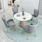 Modern Style Sintered Stone Dining Set with Round Shape Dinette Set with Pedestal Base Clearhalo 'Dining Room Sets' 'Dining Tables & Seating' 'dining_room_set' 'furn' 'furn_dining_room_set' 'Furniture' 'furniture_dining_room_set' 'Kitchen & Dining Furniture' 'kitchen&dining_furn' 'kitchen' 3522575