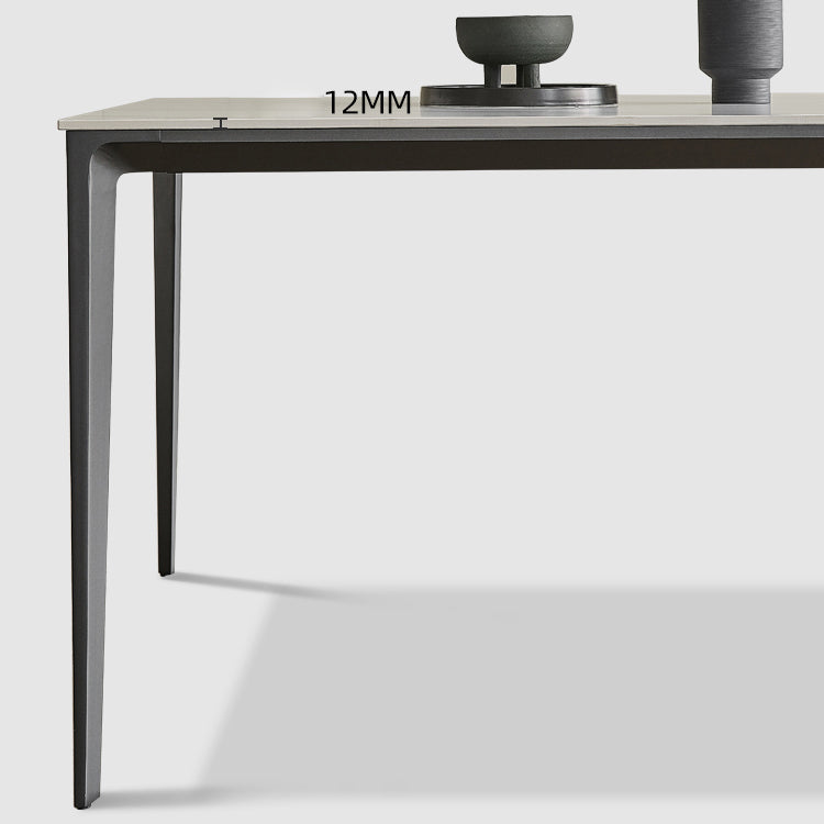 Contemporary Sintered Stone Dining Sets with Rectangle Table and Metal 4 Legs Base Dining Furniture Clearhalo 'Dining Room Sets' 'Dining Tables & Seating' 'dining_room_set' 'furn' 'furn_dining_room_set' 'Furniture' 'furniture_dining_room_set' 'Kitchen & Dining Furniture' 'kitchen&dining_furn' 'kitchen' 3522604