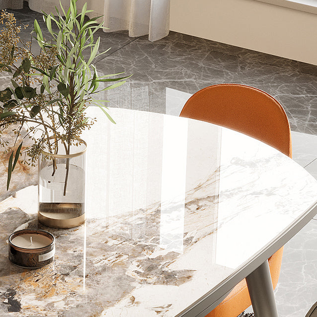 Scandinavian Sintered Stone Table Set of 5/7 with Round Table Retractable Dining Set Clearhalo 'Dining Room Sets' 'Dining Tables & Seating' 'dining_room_set' 'furn' 'furn_dining_room_set' 'Furniture' 'furniture_dining_room_set' 'Kitchen & Dining Furniture' 'kitchen&dining_furn' 'kitchen' 3522651