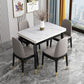 Glam Sintered Stone Rectangle Dining Room Set Space-Saving Design Dining Table Furniture Clearhalo 'Dining Room Sets' 'Dining Tables & Seating' 'dining_room_set' 'Furniture' 'furniture_dining_room_set' 'Kitchen & Dining Furniture' 'kitchen&dining_furn' 'kitchen' 3522658