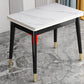 Glam Sintered Stone Rectangle Dining Room Set Space-Saving Design Dining Table Furniture Clearhalo 'Dining Room Sets' 'Dining Tables & Seating' 'dining_room_set' 'Furniture' 'furniture_dining_room_set' 'Kitchen & Dining Furniture' 'kitchen&dining_furn' 'kitchen' 3522664