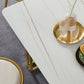 Glam Style Sintered Stone White Dining Room Set with Rectangle Table Formal Dining Table Furniture Clearhalo 'Dining Room Sets' 'Dining Tables & Seating' 'dining_room_set' 'furn' 'furn_dining_room_set' 'Furniture' 'furniture_dining_room_set' 'Kitchen & Dining Furniture' 'kitchen&dining_furn' 'kitchen' 3522668