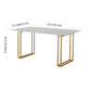 Glam Style Sintered Stone White Dining Room Set with Rectangle Table Formal Dining Table Furniture Clearhalo 'Dining Room Sets' 'Dining Tables & Seating' 'dining_room_set' 'furn' 'furn_dining_room_set' 'Furniture' 'furniture_dining_room_set' 'Kitchen & Dining Furniture' 'kitchen&dining_furn' 'kitchen' 3522675