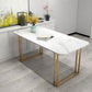 Glam Style Sintered Stone White Dining Room Set with Rectangle Table Formal Dining Table Furniture Clearhalo 'Dining Room Sets' 'Dining Tables & Seating' 'dining_room_set' 'furn' 'furn_dining_room_set' 'Furniture' 'furniture_dining_room_set' 'Kitchen & Dining Furniture' 'kitchen&dining_furn' 'kitchen' 3522679