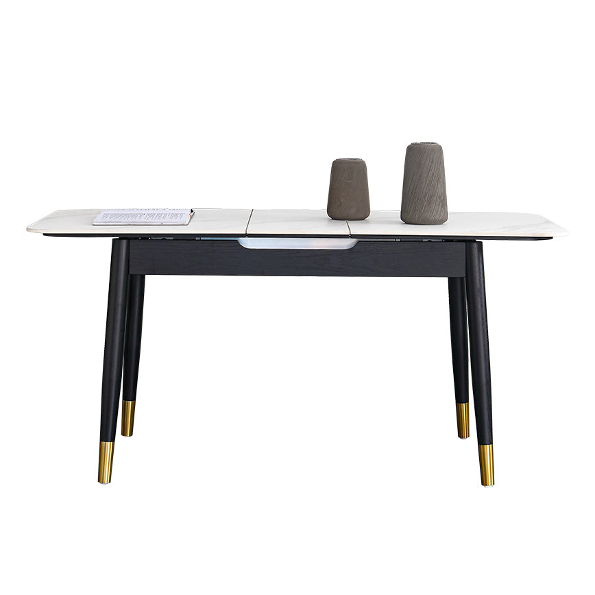 Minimalist Sintered Stone Extendable Dining Set Rectangle Shape White Dining Set for Kitchen Clearhalo 'Dining Room Sets' 'Dining Tables & Seating' 'dining_room_set' 'furn' 'furn_dining_room_set' 'Furniture' 'furniture_dining_room_set' 'Kitchen & Dining Furniture' 'kitchen&dining_furn' 'kitchen' 3522705