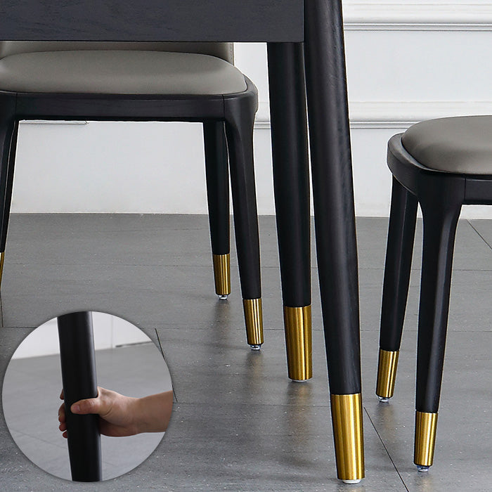 Minimalist Sintered Stone Extendable Dining Set Rectangle Shape White Dining Set for Kitchen Clearhalo 'Dining Room Sets' 'Dining Tables & Seating' 'dining_room_set' 'furn' 'furn_dining_room_set' 'Furniture' 'furniture_dining_room_set' 'Kitchen & Dining Furniture' 'kitchen&dining_furn' 'kitchen' 3522709