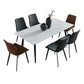 Minimalist Dining Table Set with Sintered Stone Dining Table and Upholstered Chairs Clearhalo 'Dining Room Sets' 'Dining Tables & Seating' 'dining_room_set' 'furn' 'furn_dining_room_set' 'Furniture' 'furniture_dining_room_set' 'Kitchen & Dining Furniture' 'kitchen&dining_furn' 'kitchen' 3522723