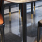 Contemporary Dining Table Set with Sintered Stone Dining Table and Cushioned Chairs Clearhalo 'Dining Room Sets' 'Dining Tables & Seating' 'dining_room_set' 'furn' 'furn_dining_room_set' 'Furniture' 'furniture_dining_room_set' 'Kitchen & Dining Furniture' 'kitchen&dining_furn' 'kitchen' 3522862