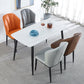 Minimalist Style Table Set with Sintered Stone Dining Table and Padded Chairs Clearhalo 'Dining Room Sets' 'Dining Tables & Seating' 'dining_room_set' 'furn' 'furn_dining_room_set' 'Furniture' 'furniture_dining_room_set' 'Kitchen & Dining Furniture' 'kitchen&dining_furn' 'kitchen' 3522871