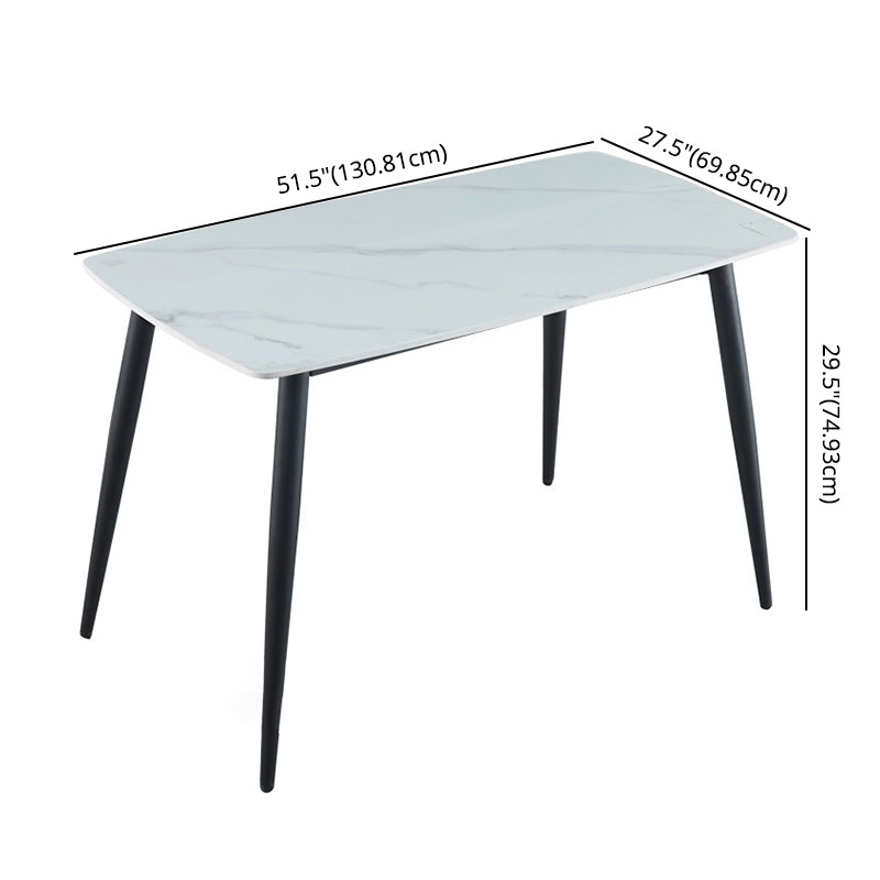 Minimalist Style Table Set with Sintered Stone Dining Table and Padded Chairs Clearhalo 'Dining Room Sets' 'Dining Tables & Seating' 'dining_room_set' 'furn' 'furn_dining_room_set' 'Furniture' 'furniture_dining_room_set' 'Kitchen & Dining Furniture' 'kitchen&dining_furn' 'kitchen' 3522878