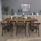 Contemporary Solid Wood Dining Table Set Rectangle Shape Standard Dining Set in Brown with 6 Chairs Clearhalo 'Dining Room Sets' 'Dining Tables & Seating' 'dining_room_set' 'furn' 'furn_dining_room_set' 'Furniture' 'furniture_dining_room_set' 'Kitchen & Dining Furniture' 'kitchen&dining_furn' 'kitchen' 3522887