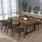 Contemporary Solid Wood Dining Table Set Rectangle Shape Standard Dining Set in Brown Clearhalo 'Dining Room Sets' 'Dining Tables & Seating' 'dining_room_set' 'furn' 'furn_dining_room_set' 'Furniture' 'furniture_dining_room_set' 'Kitchen & Dining Furniture' 'kitchen&dining_furn' 'kitchen' 3522888