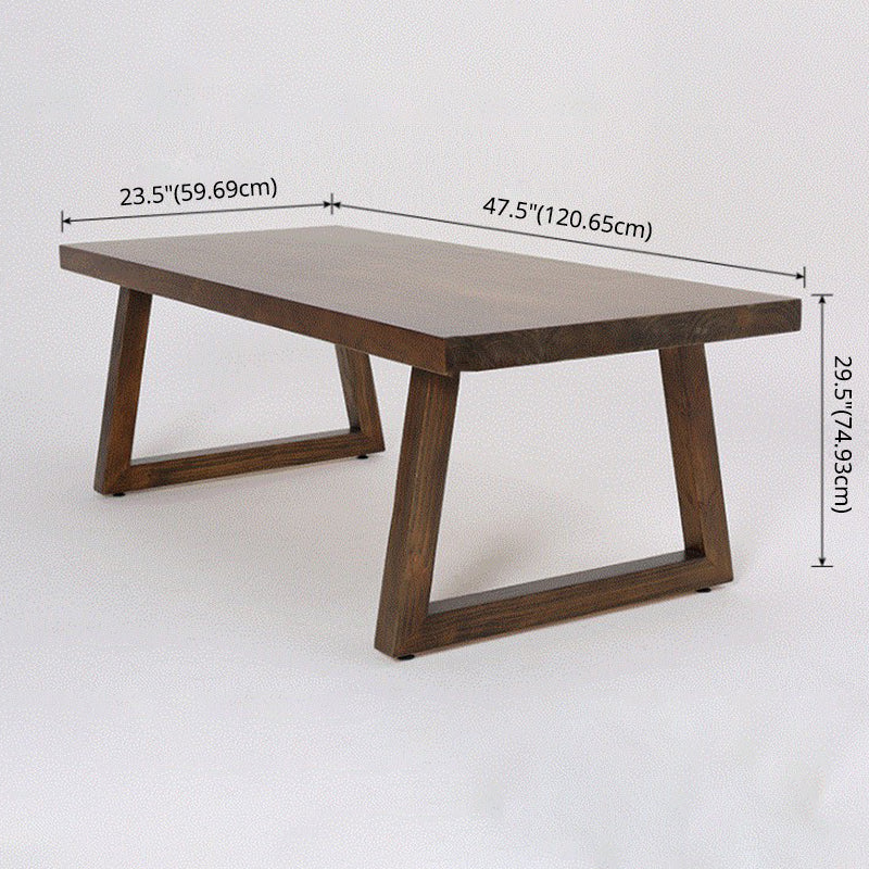 Contemporary Solid Wood Dining Table Set Rectangle Shape Standard Dining Set in Brown Clearhalo 'Dining Room Sets' 'Dining Tables & Seating' 'dining_room_set' 'furn' 'furn_dining_room_set' 'Furniture' 'furniture_dining_room_set' 'Kitchen & Dining Furniture' 'kitchen&dining_furn' 'kitchen' 3522891