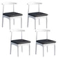 Scandinavian Wood Dining Chairs Indoor Armless Open Back Dining Side Chair Black 4 Piece Set White Clearhalo ' kitchen&dining_furn' 'Dining Chairs' 'Dining Tables & Seating' 'dining_chair' 'furn' 'furn_dining_chair' 'Furniture' 'furniture_dining_chair' 'Kitchen & Dining Furniture' 'kitchen' 3522904
