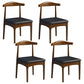 Scandinavian Wood Dining Chairs Indoor Armless Open Back Dining Side Chair Black 4 Piece Set Walnut Clearhalo ' kitchen&dining_furn' 'Dining Chairs' 'Dining Tables & Seating' 'dining_chair' 'furn' 'furn_dining_chair' 'Furniture' 'furniture_dining_chair' 'Kitchen & Dining Furniture' 'kitchen' 3522916